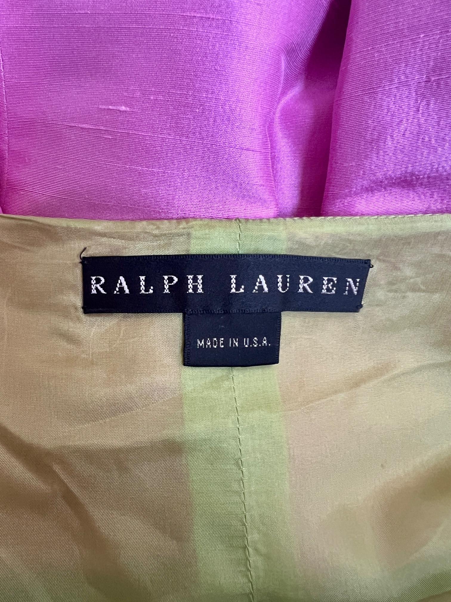 1990s Ralph Lauren Pink Silk Maxi Dress with Crystal Straps For Sale 1
