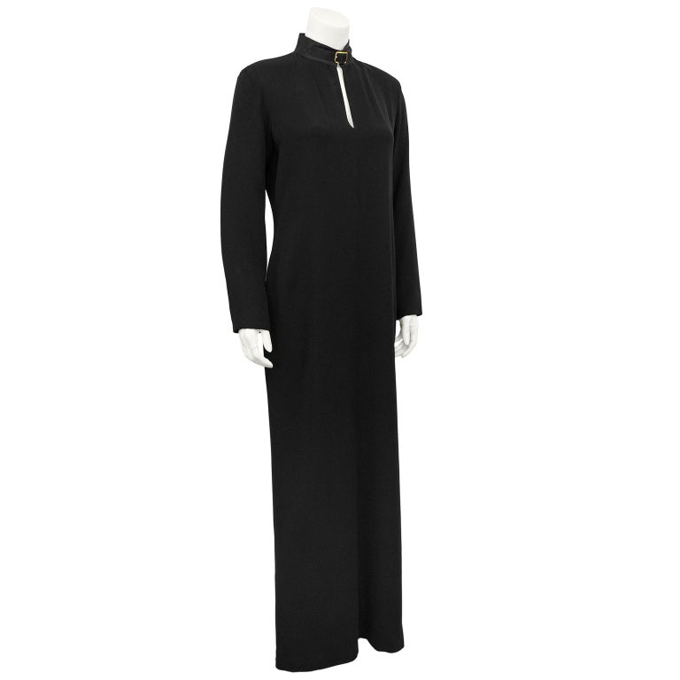 1990s Ralph Lauren Purple Label Collection Black Gown For Sale at 1stDibs