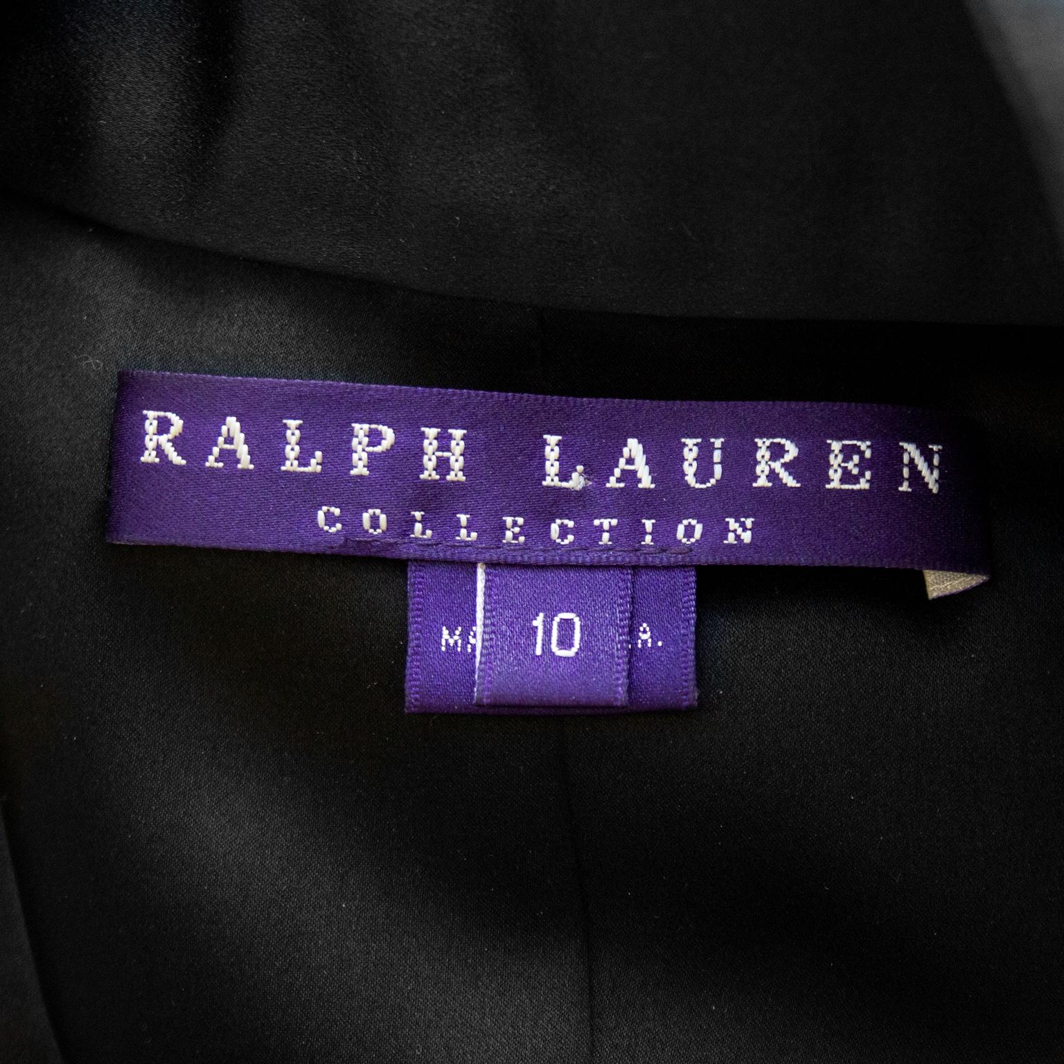 1990s Ralph Lauren Purple Label Collection Black Gown In Good Condition For Sale In Toronto, Ontario