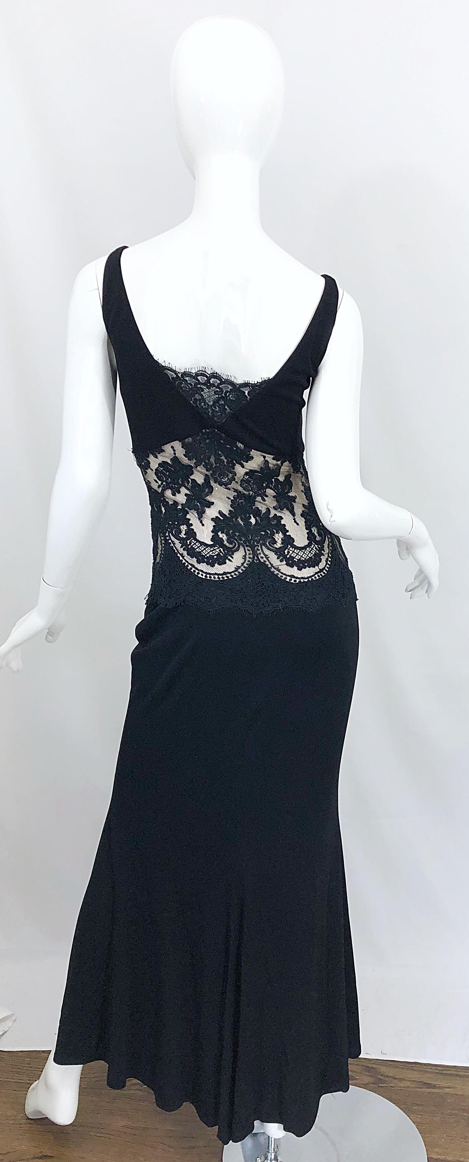 black lace cut out dress