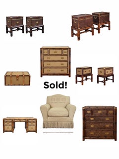 1990s Rare Ralph Lauren Prototype Writer's Chair in Patinated Leather