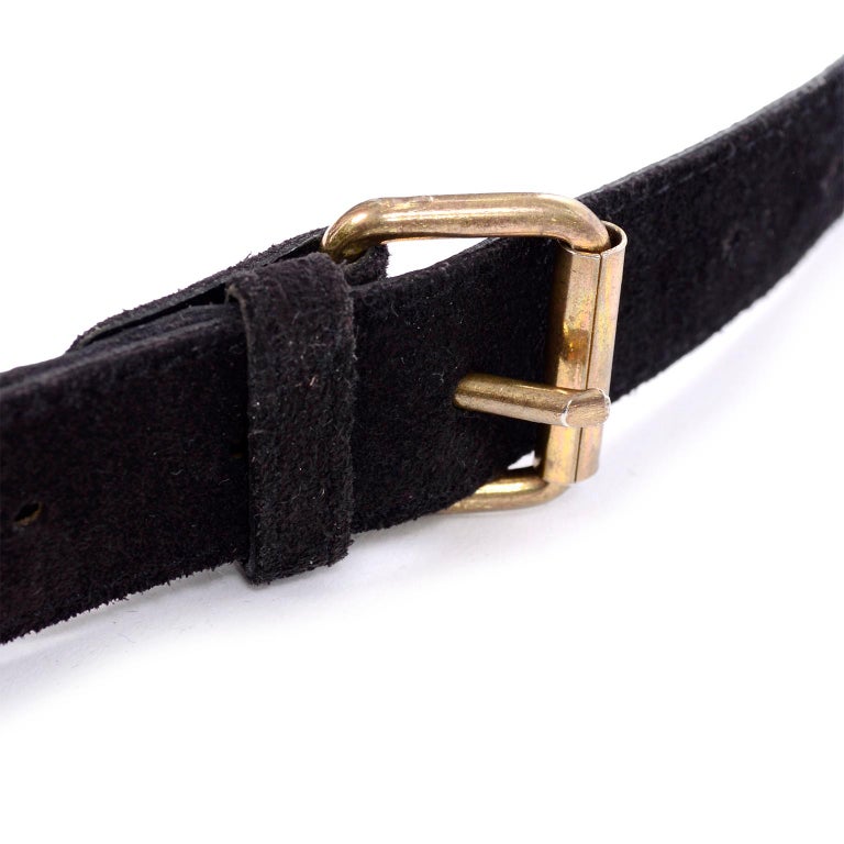 1990s Rare Sonia Rykiel Vintage Black Leather Belt With Rhinestones ...