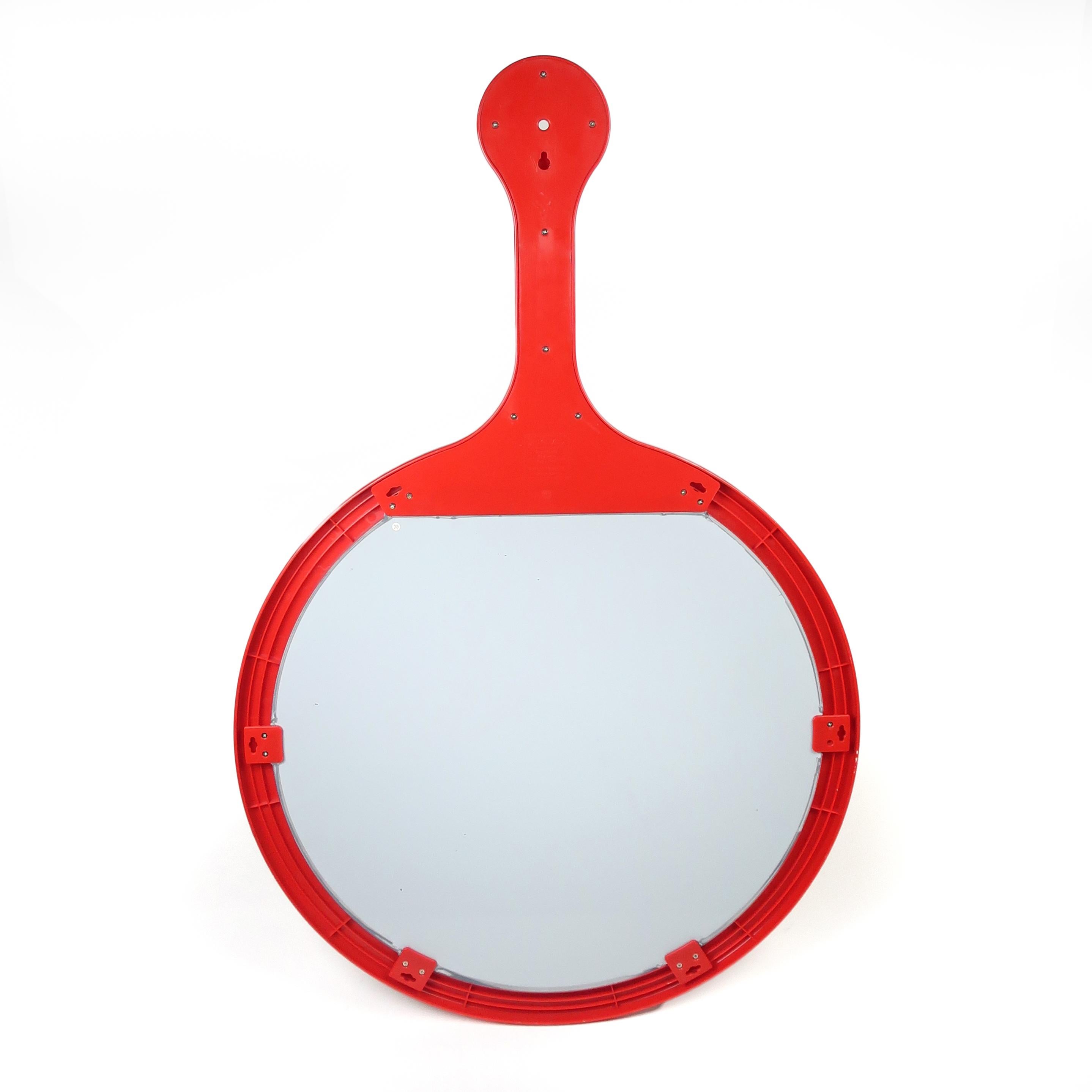 1990s Red Dyrvik Wall Mirror by Ikea In Good Condition In Brooklyn, NY