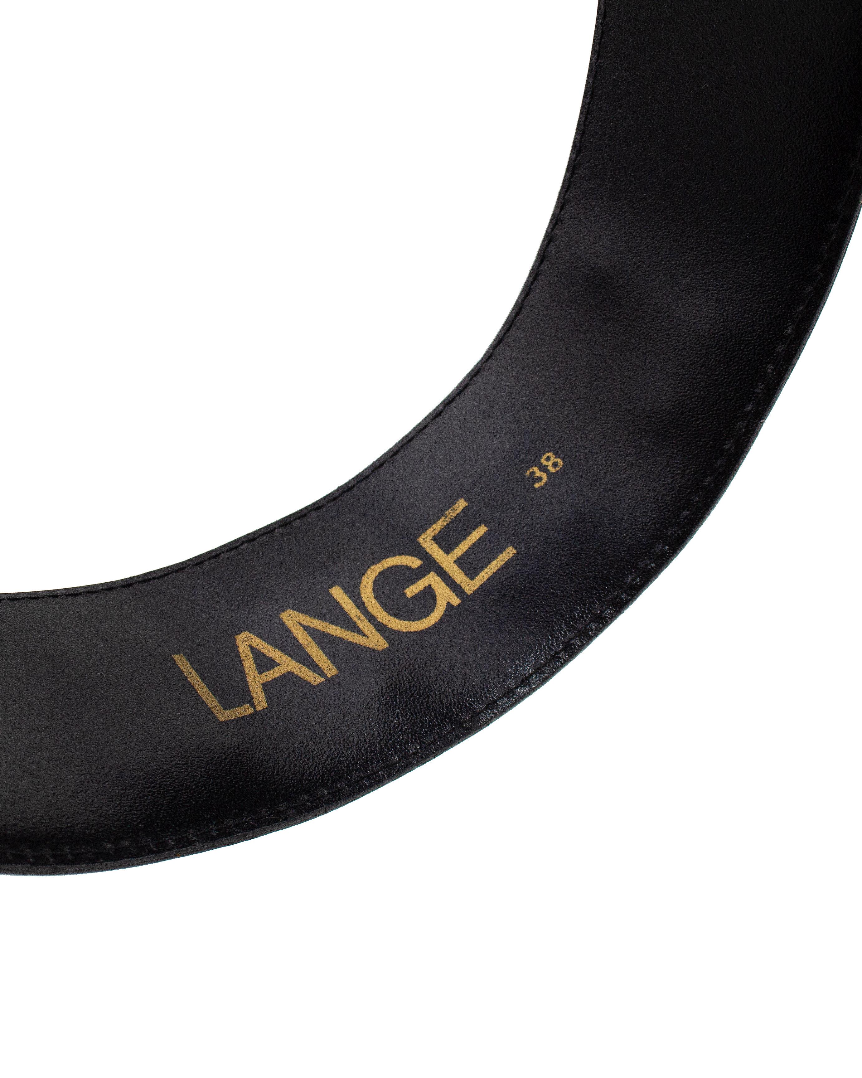 1990 Rena Lange - Ceinture 'LOVE' noire et dorée Pour femmes en vente