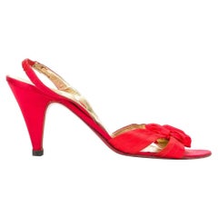 1990s Rene Caovilla Red Heeled Shoes