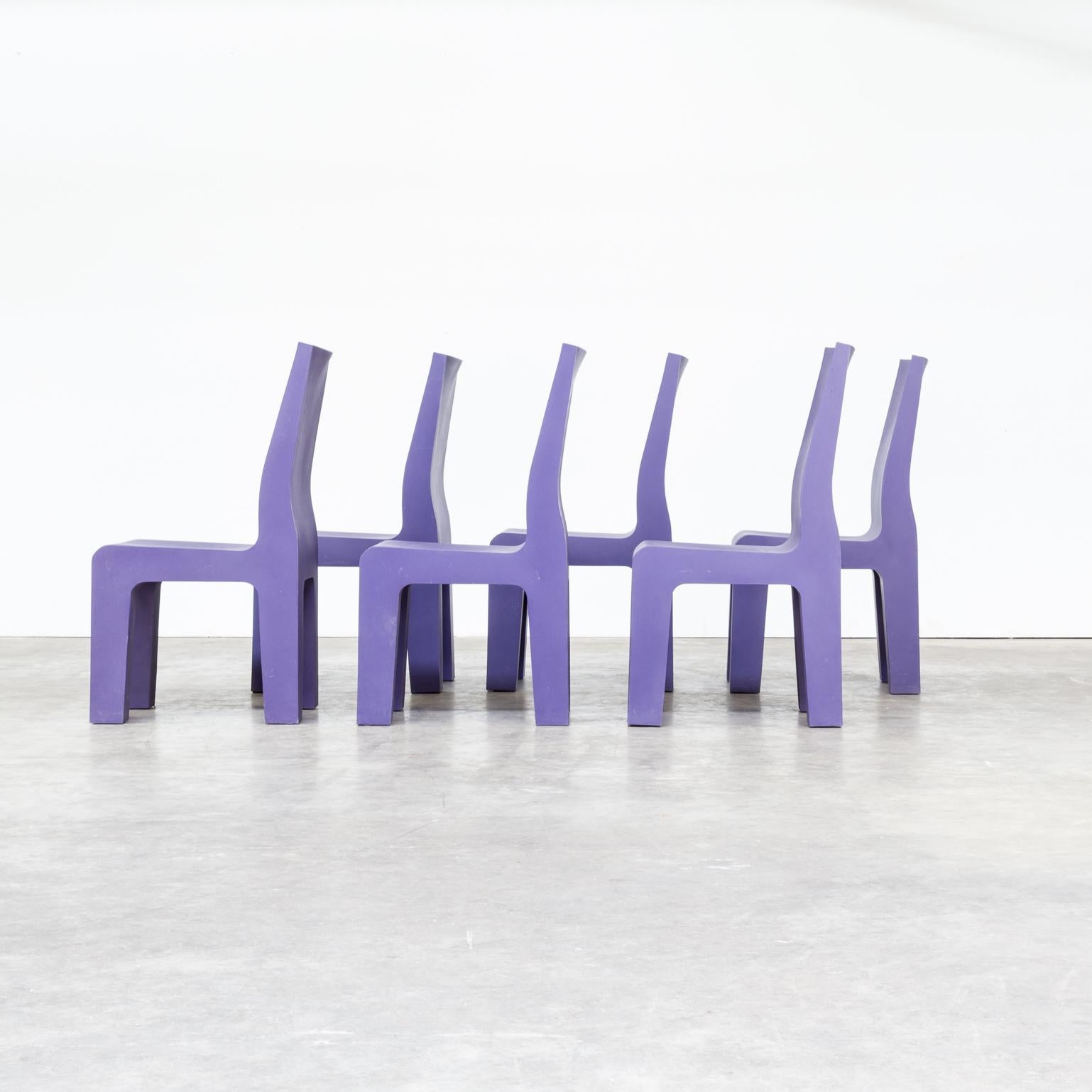 1990s Richard Hutten ‘Centraal Museum’ chair for Gispen set of six. Good condition, consistent with age and use.