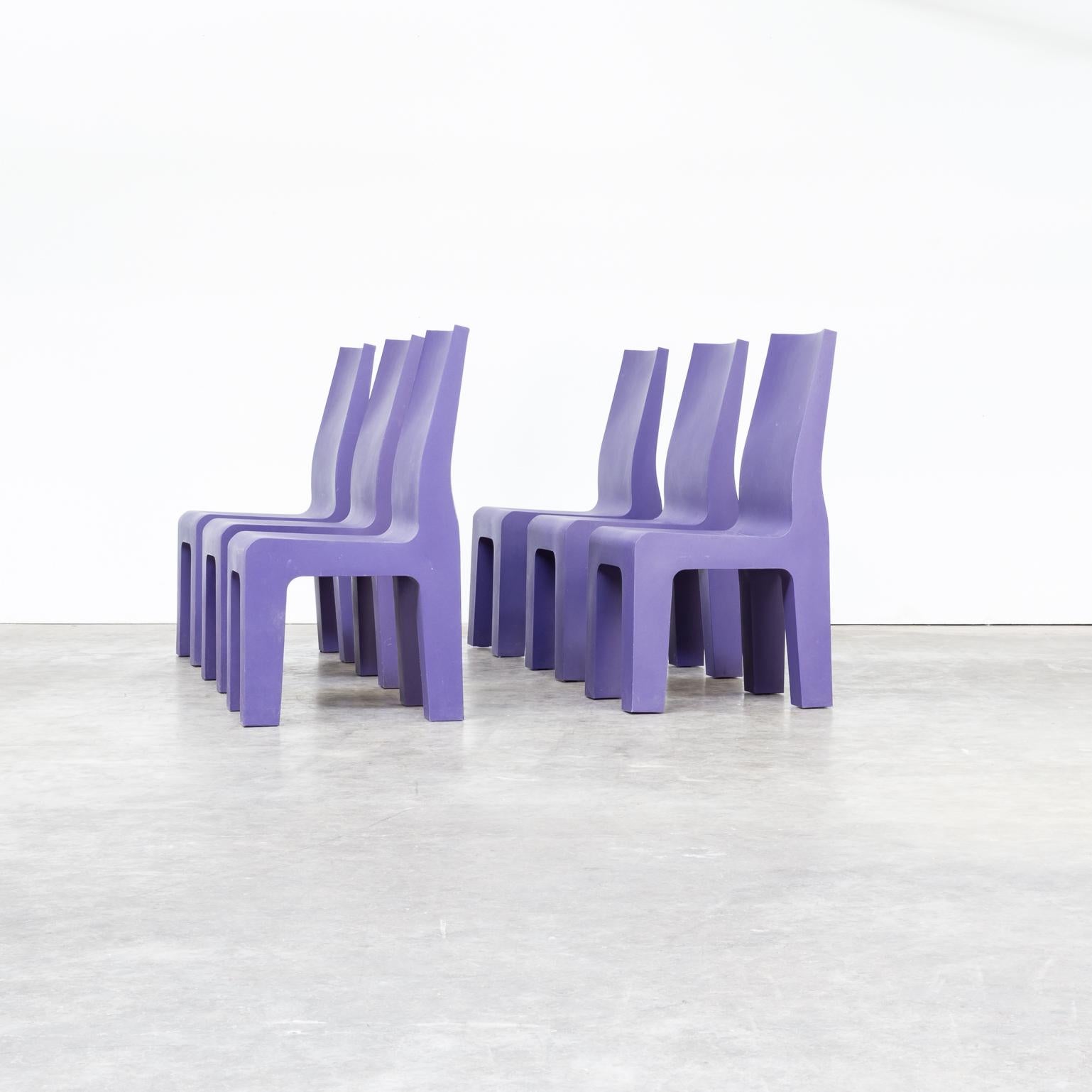 Dutch 1990s Richard Hutten ‘Centraal Museum’ Chair for Gispen Set of Six For Sale