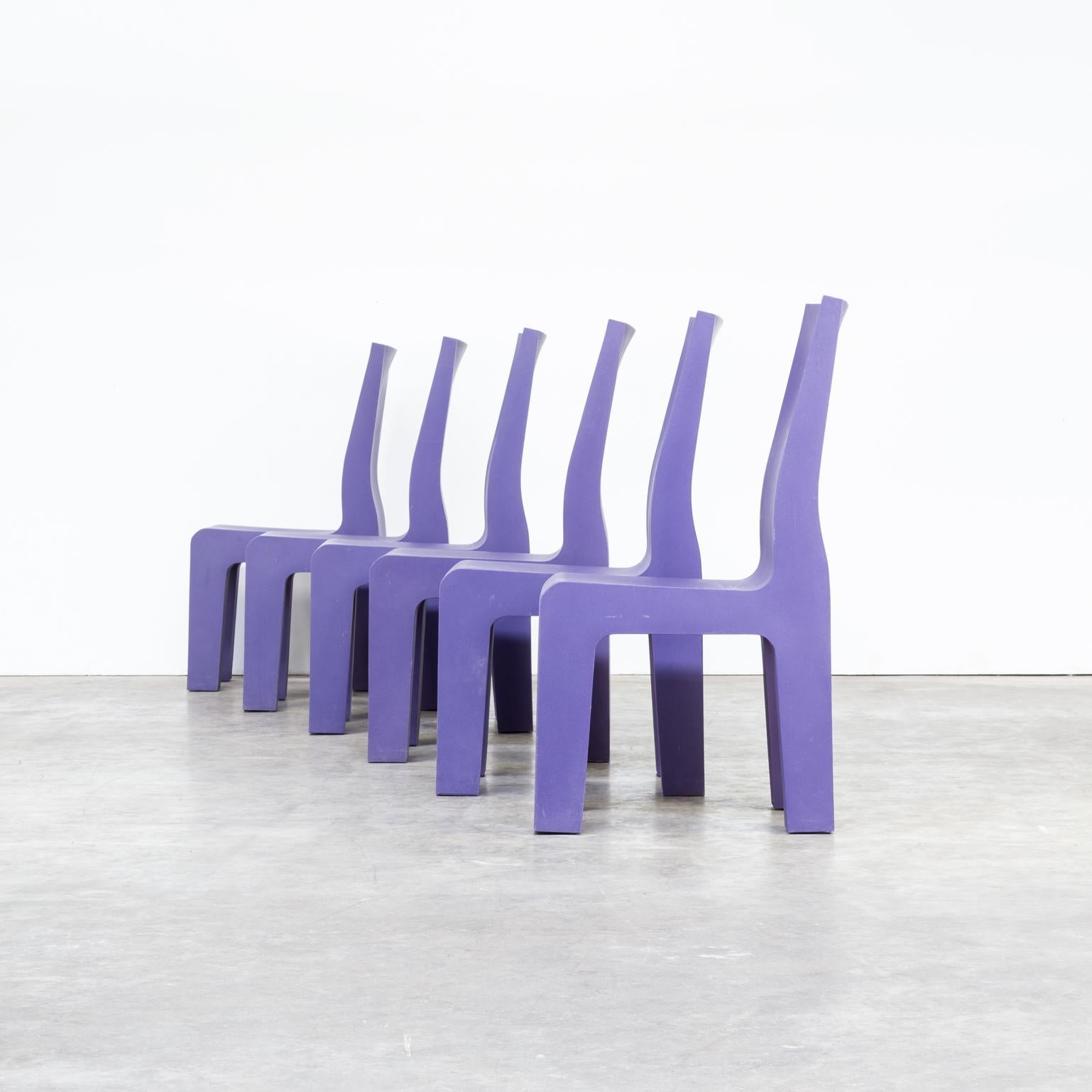 1990s Richard Hutten ‘Centraal Museum’ Chair for Gispen Set of Six In Good Condition For Sale In Amstelveen, Noord
