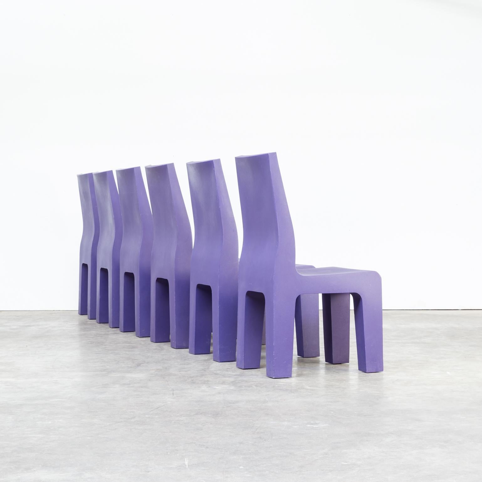 Late 20th Century 1990s Richard Hutten ‘Centraal Museum’ Chair for Gispen Set of Six For Sale