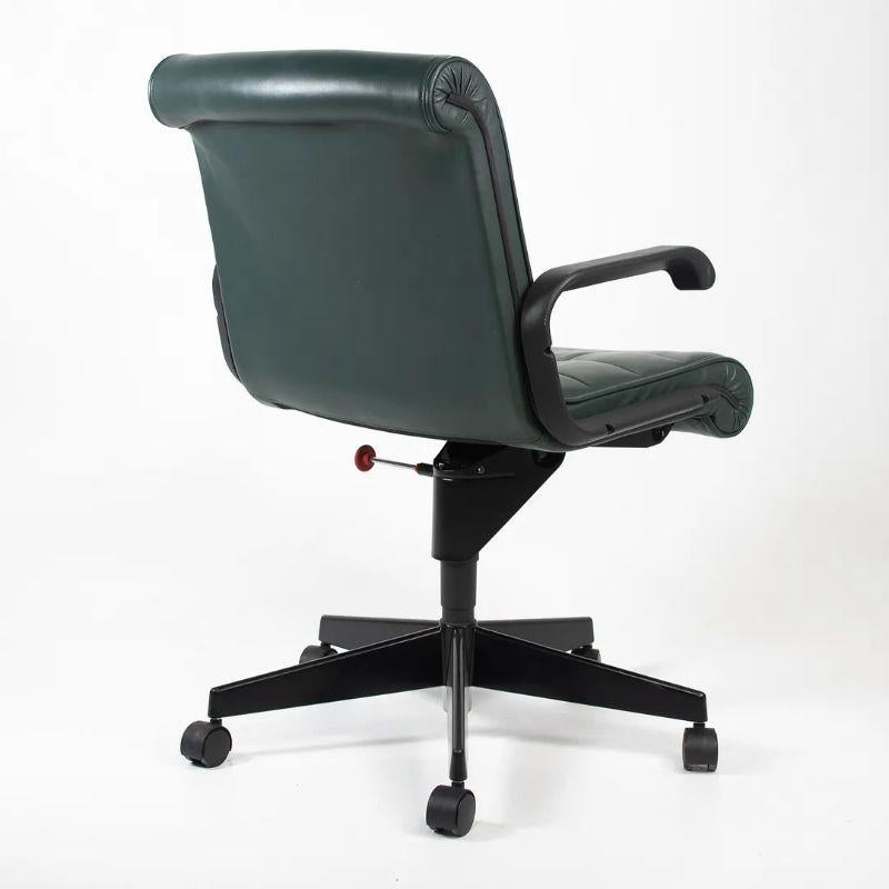 American 1990s Richard Sapper for Knoll Management Desk Chair in Dark Green Leather For Sale