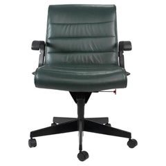 Vintage 1990s Richard Sapper for Knoll Management Desk Chair in Dark Green Leather