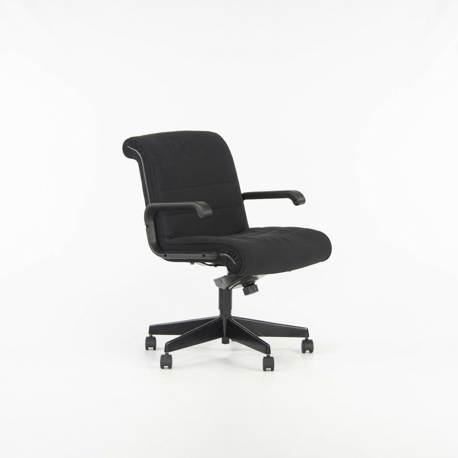 Modern 1990s Richard Sapper for Knoll Office / Desk Chair with Black Fabric and Frame For Sale