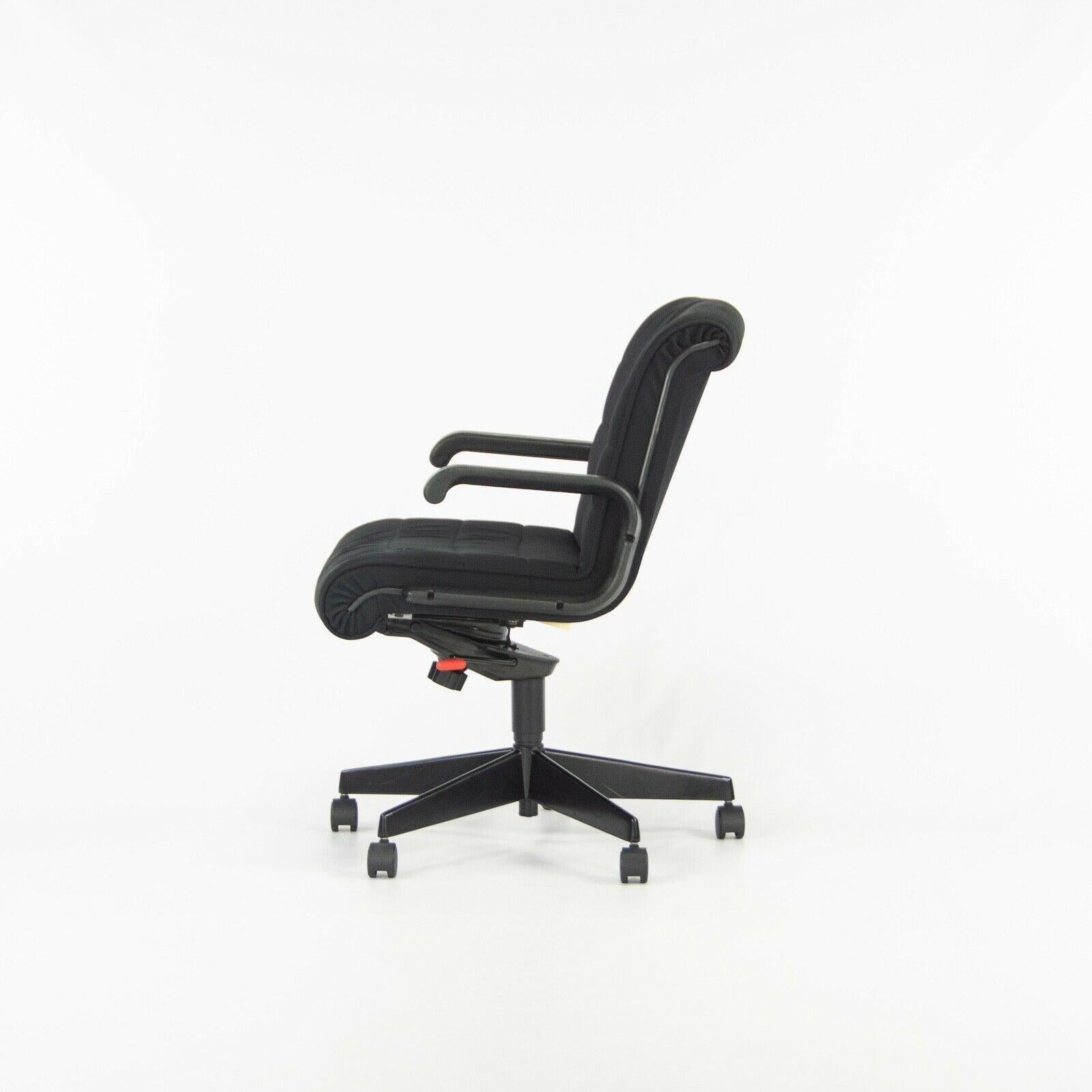 1990s Richard Sapper for Knoll Office / Desk Chair with Black Fabric and Frame For Sale 1