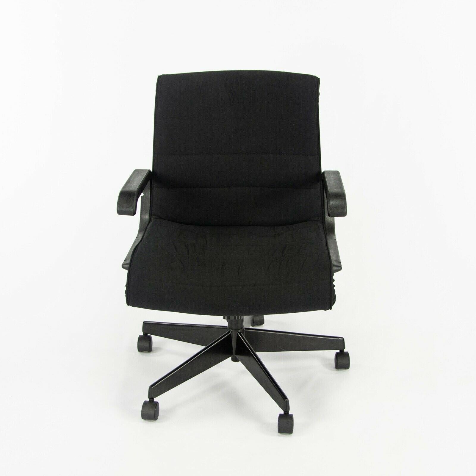 1990s Richard Sapper for Knoll Office / Desk Chair with Black Fabric and Frame For Sale 2