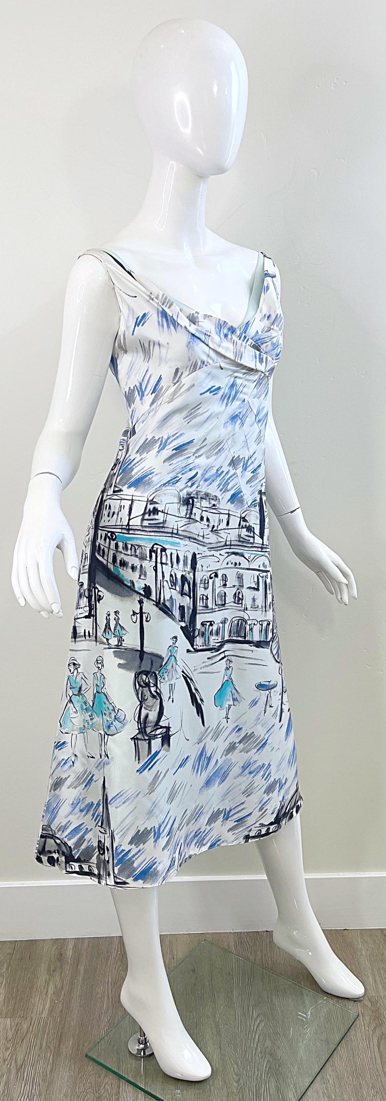 c.1998 Richard Tyler Couture Backless Silver Beaded Dress main image 0