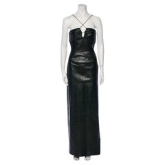 1990er Jahre RICHARD TYLER Leder-Abendkleid
