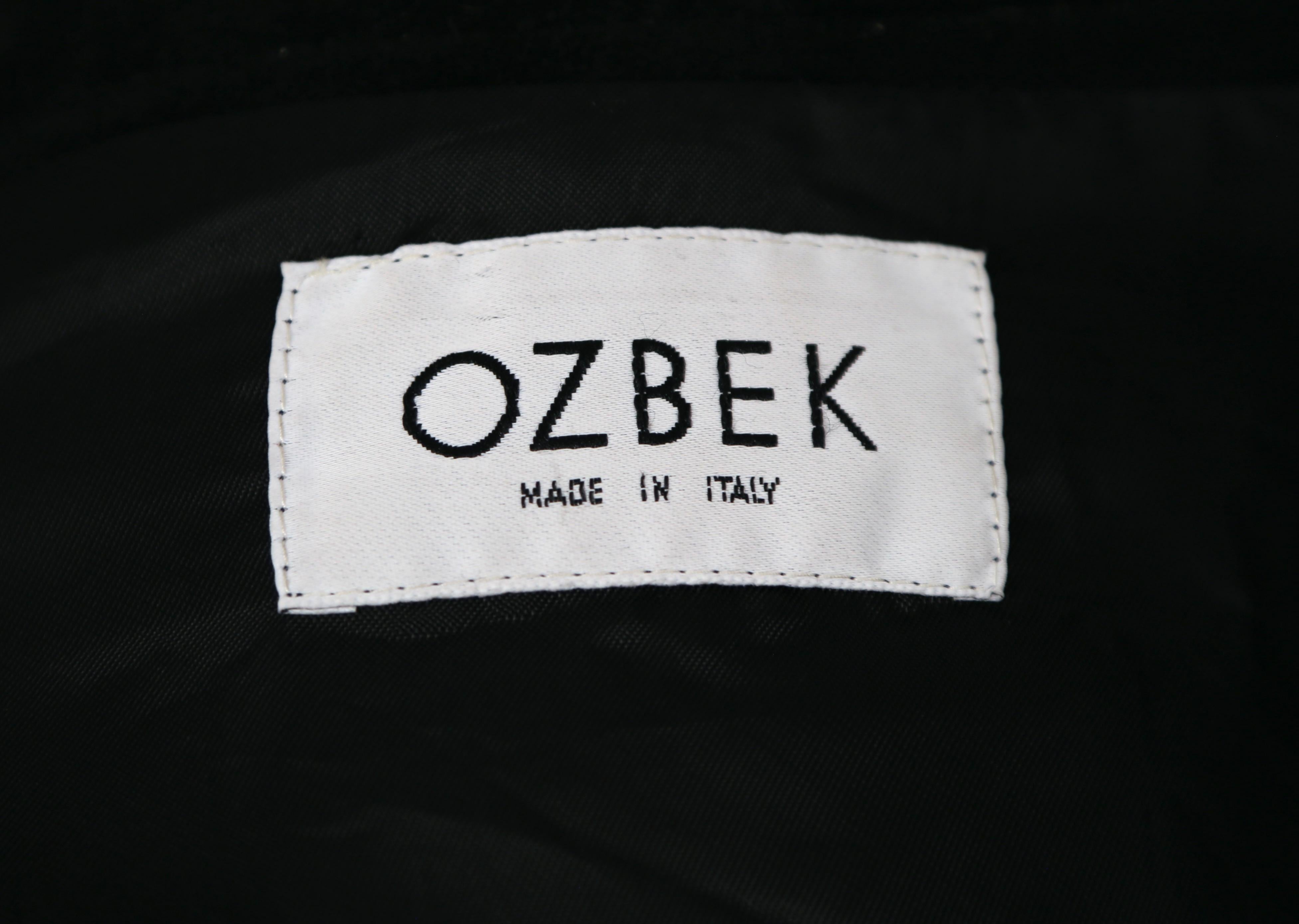 1990's RIFAT OZBEK black ssuede tuxedo jacket For Sale 2