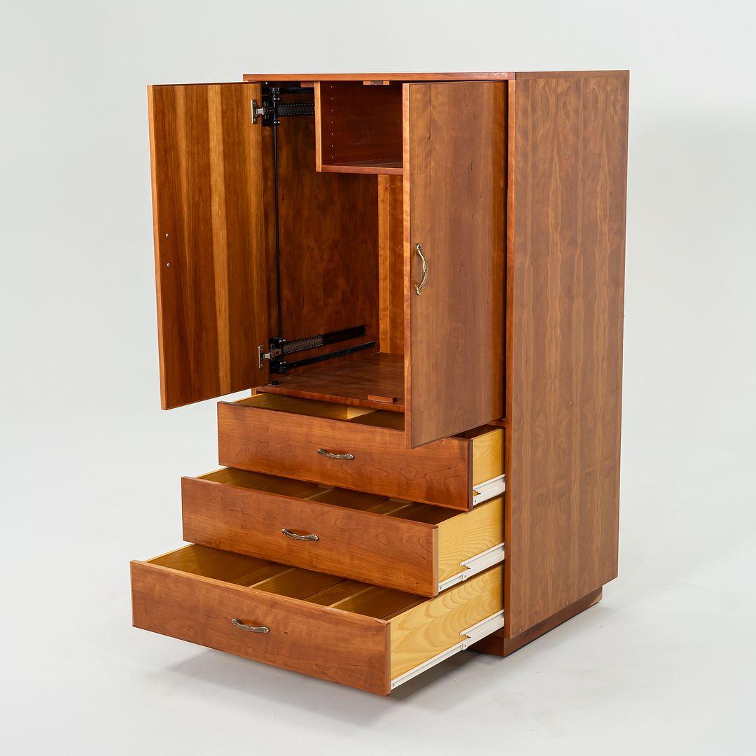 1990s Robert Lovett Custom-Designed Cherry Armoire Cabinet For Sale 5