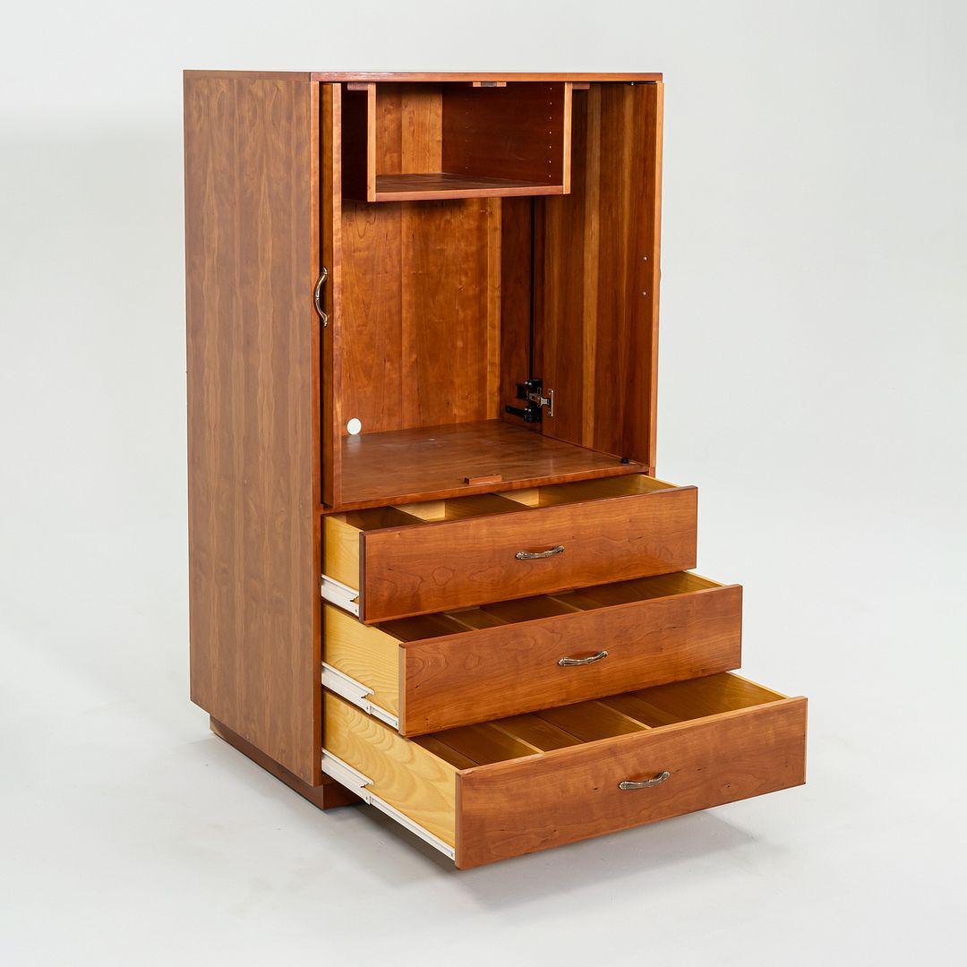 1990s Robert Lovett Custom-Designed Cherry Armoire Cabinet In Good Condition For Sale In Philadelphia, PA