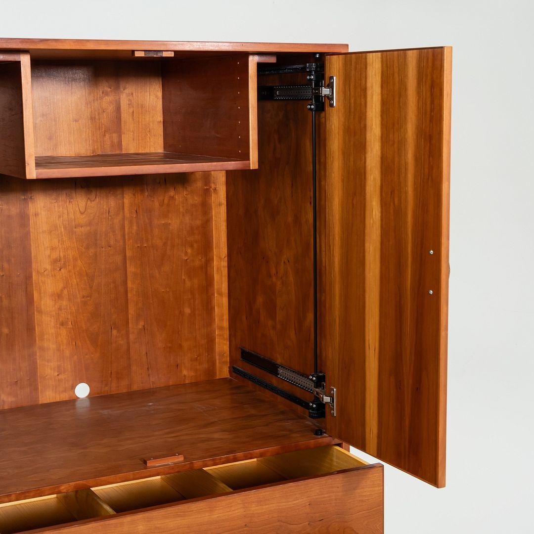 Late 20th Century 1990s Robert Lovett Custom-Designed Cherry Armoire Cabinet For Sale