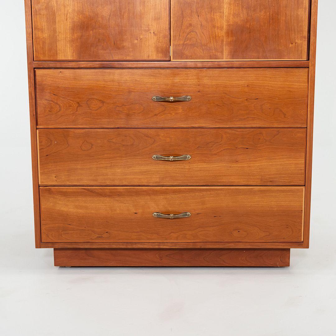 1990s Robert Lovett Custom-Designed Cherry Armoire Cabinet For Sale 1