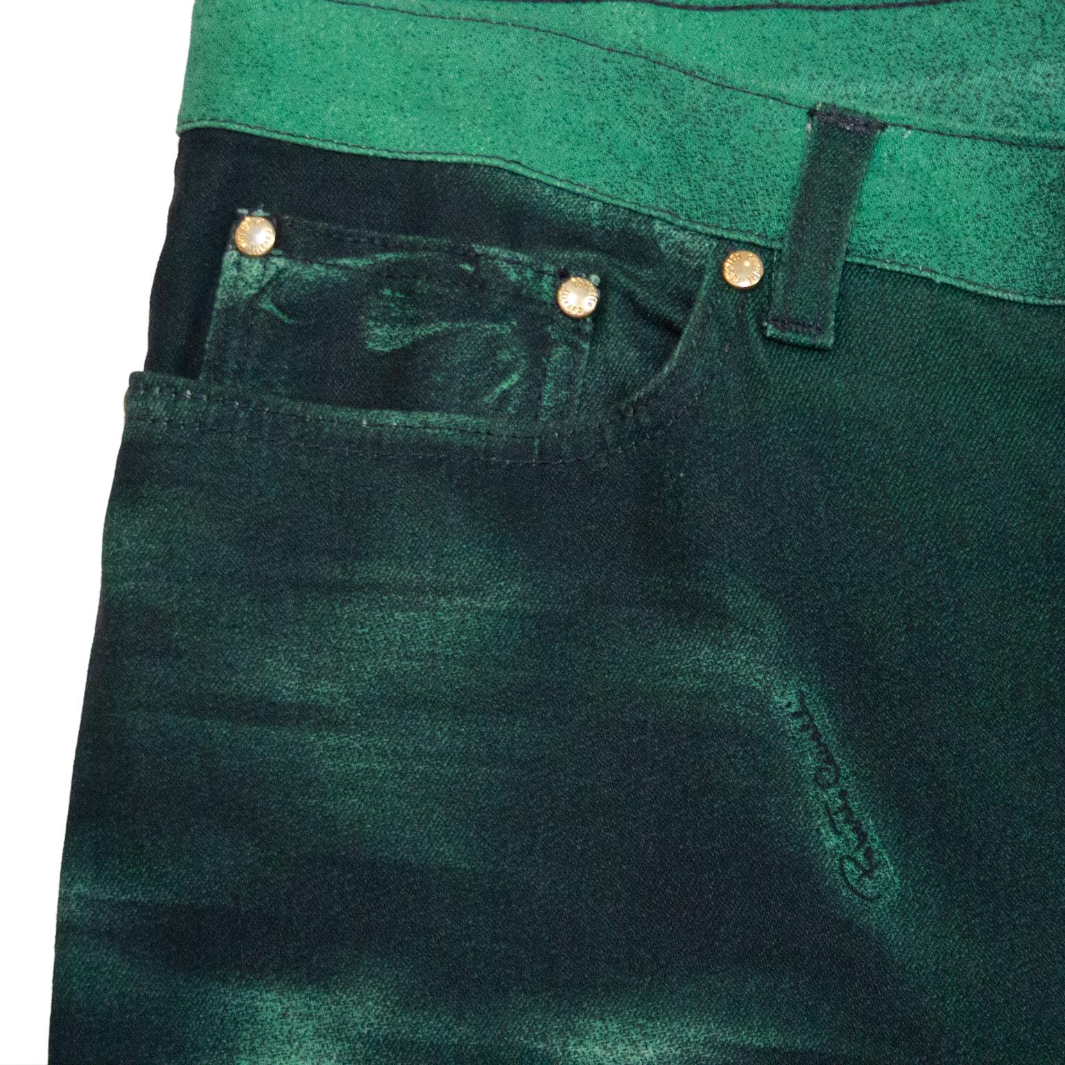 green floral pants