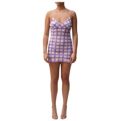 1990S Roberto Cavalli Lilac Silk Chiffon Slip Dress
