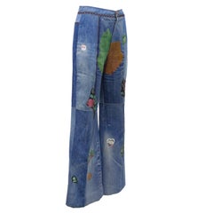 1990s Roberto Cavalli Patchwork Jeans