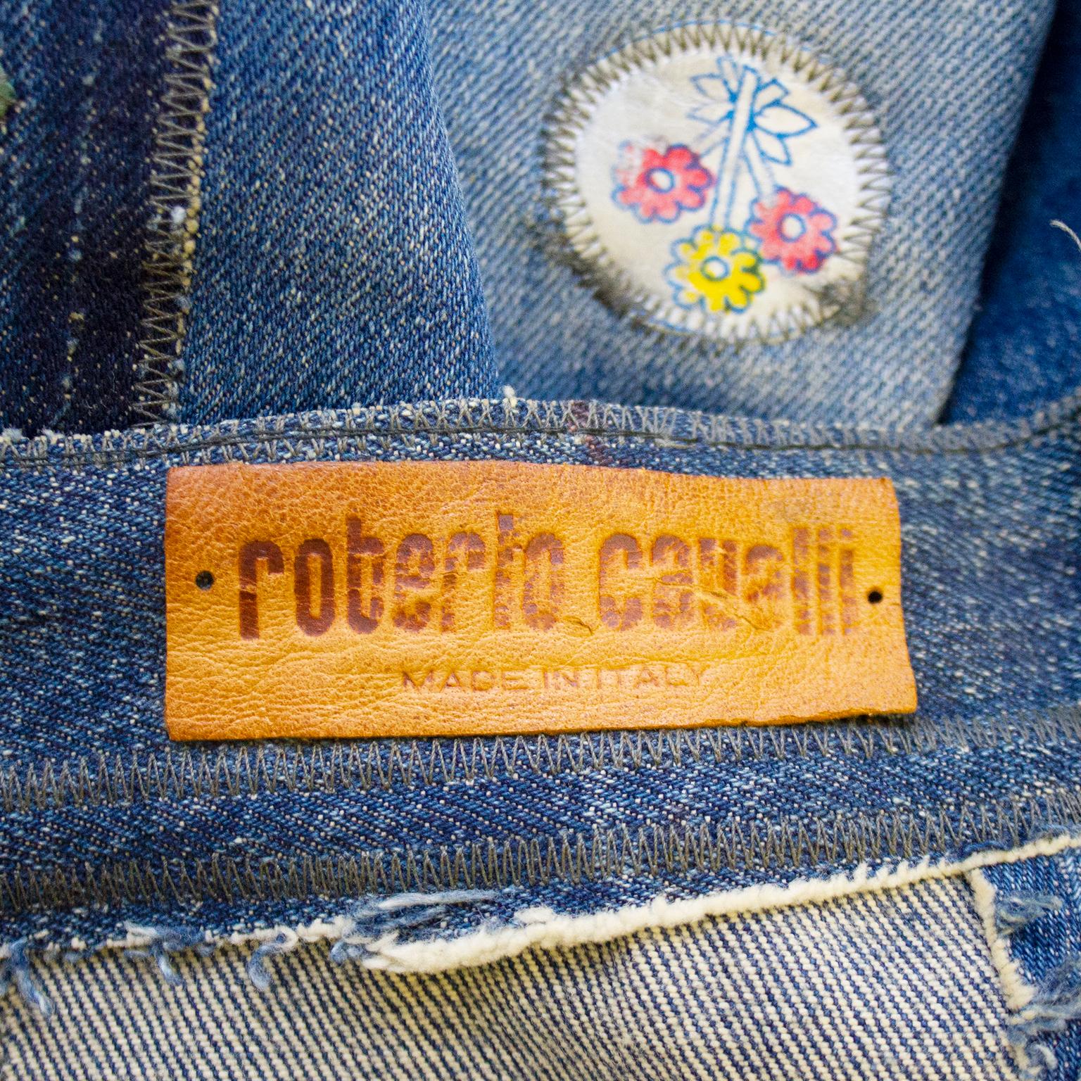 Women's 1990s Roberto Cavalli Patchwork Jeans 