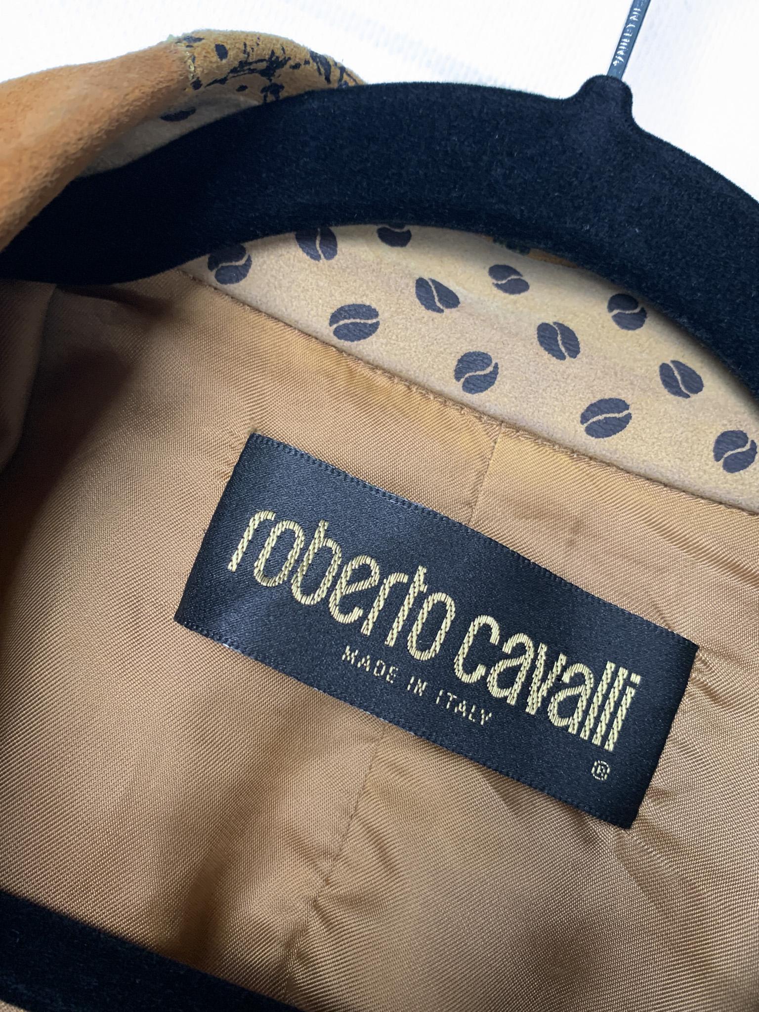 1990s Roberto Cavalli Printed Leather Patchwork Blazer, Medium 7