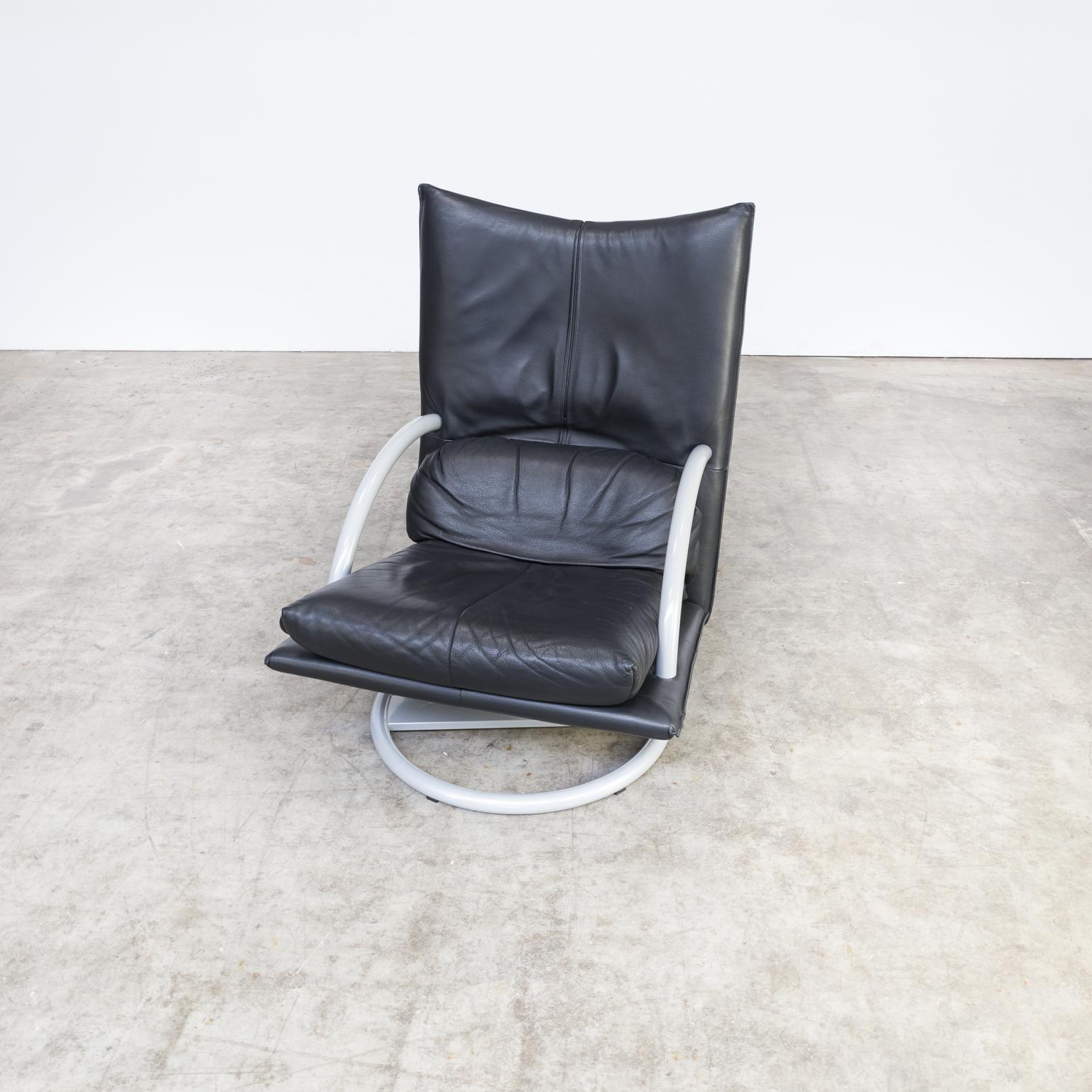 Late 20th Century 1990s Rolf Benz Relax Lounge Fauteuil Build on a Italian Morex Metal Frame For Sale