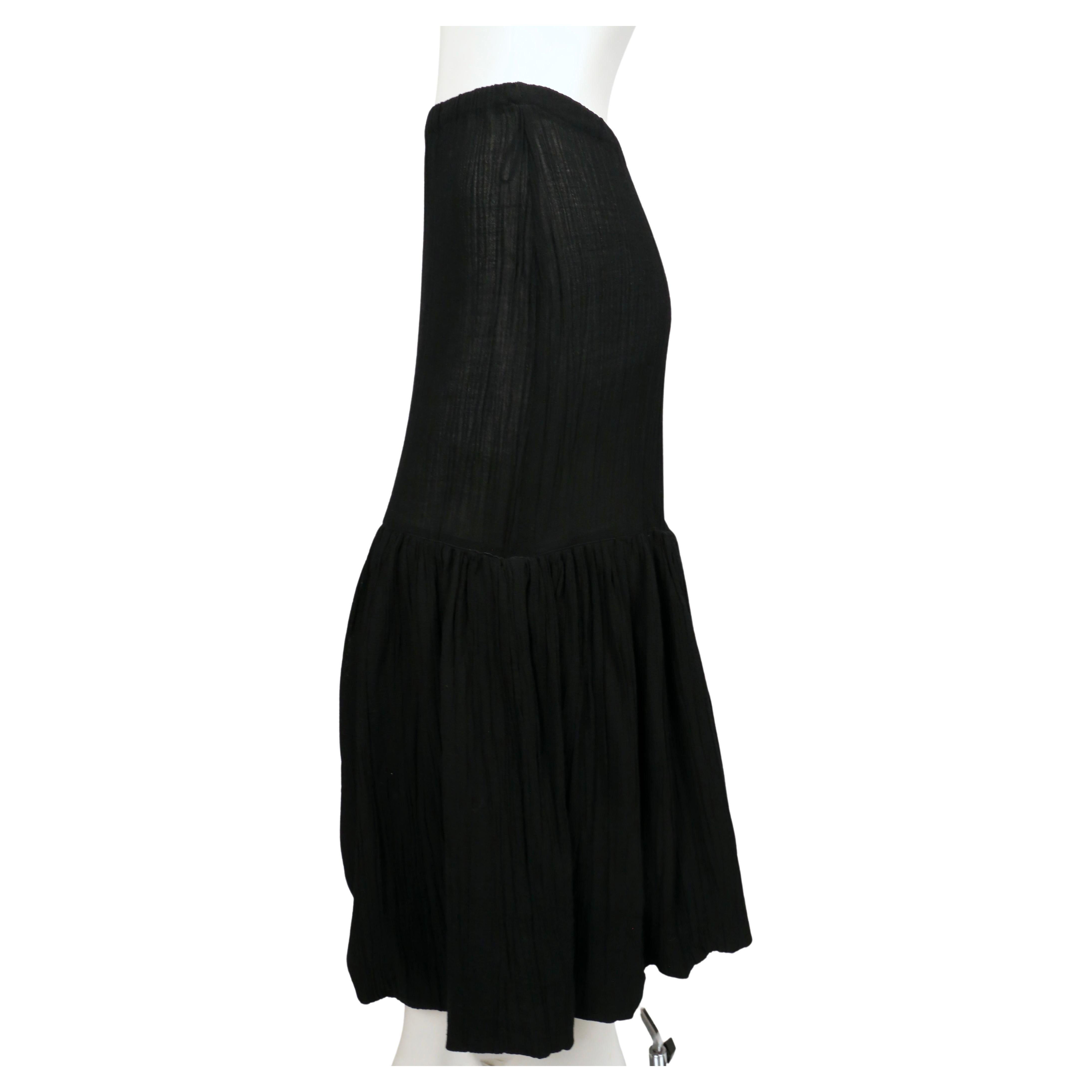 1990's ROMEO GIGLI black gauze broomstick skirt In Good Condition For Sale In San Fransisco, CA