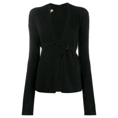 1990s Romeo Gigli Black Wool Cardigan