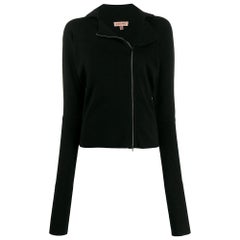 1990s Romeo Gigli Black Zip Cardigan 1990s Romeo Gigli Black Zip Cardigan