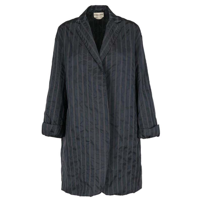 Romeo Gigli Navy Blue Cotton Velvet Appliquéd Tassels Kimono Jacket ...