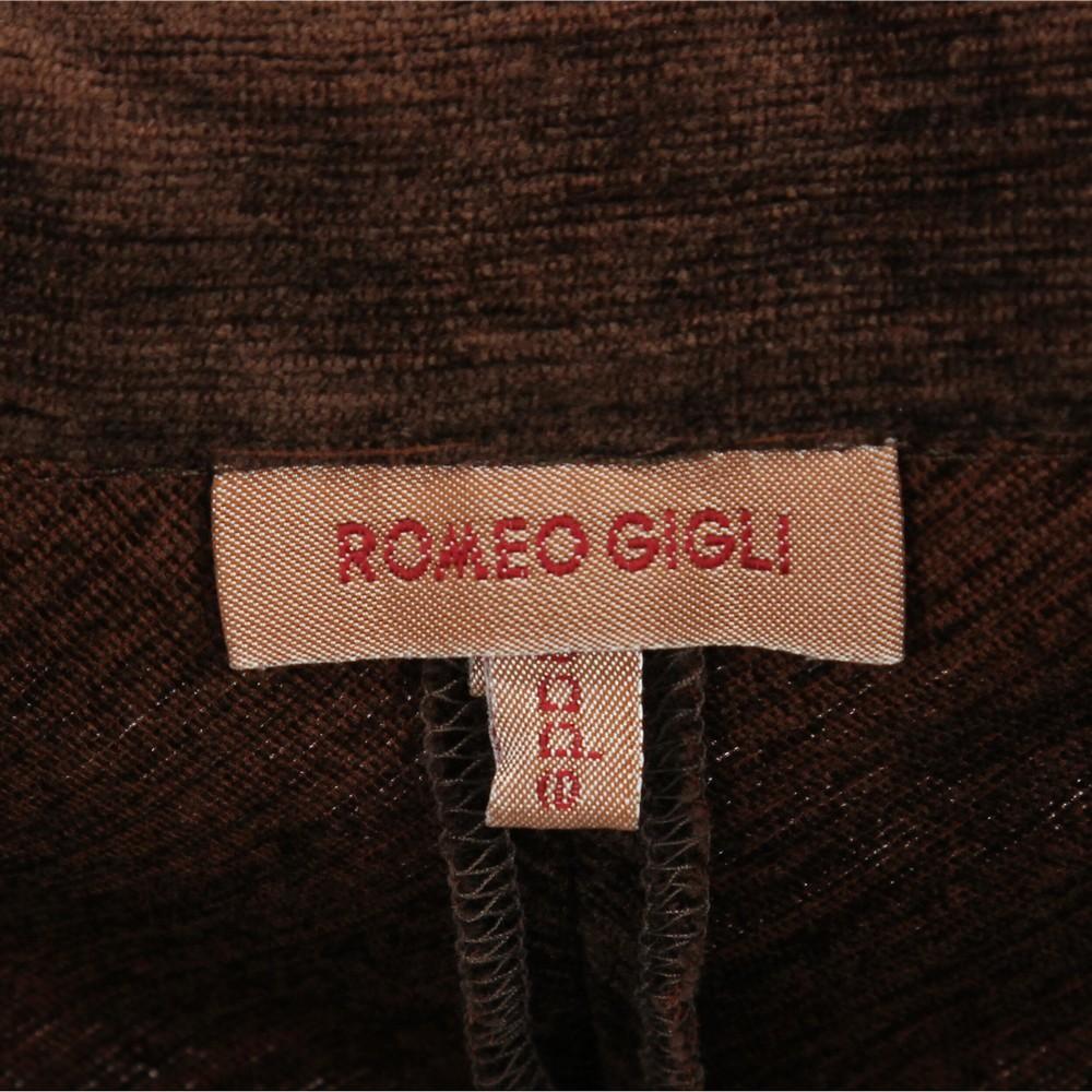 1990s Romeo Gigli Brown Velvet Shirt In Good Condition In Lugo (RA), IT