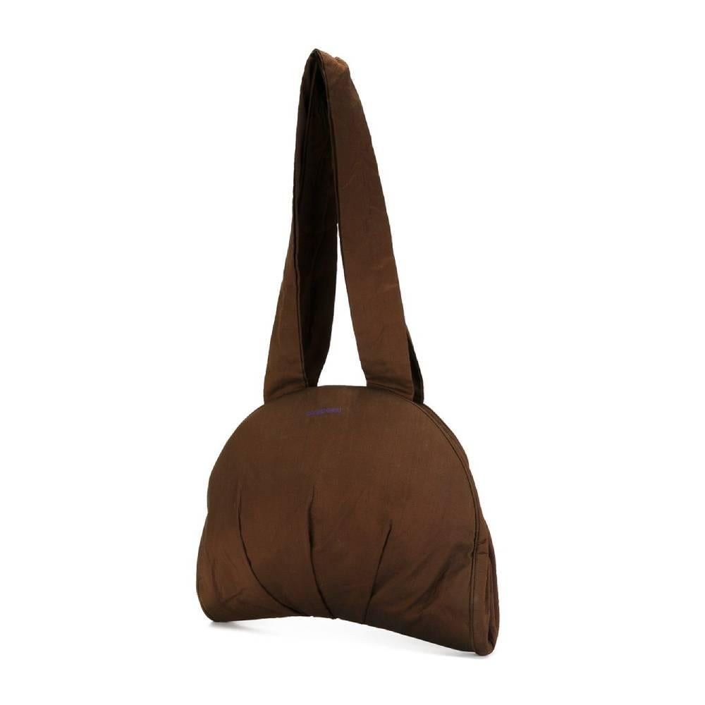 1990s Romeo Gigli Half Moon Brown Bag In Good Condition In Lugo (RA), IT