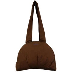 1990s Romeo Gigli Half Moon Brown Bag