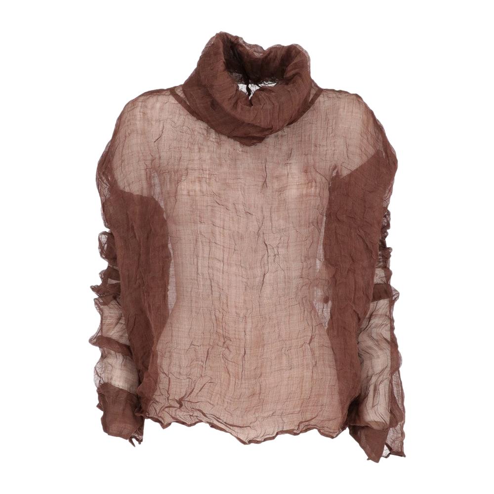 1990s Romeo Gigli Light-Brown Blouse