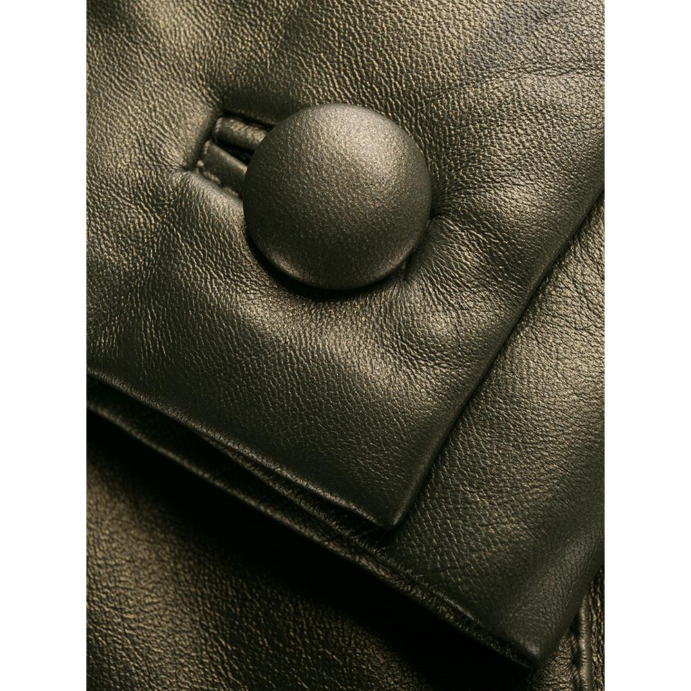Black 1990s Romeo Gigli Long Leather Coat