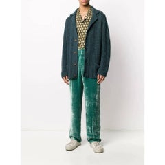 1990s Romeo Gigli Petroleum Blue Knitted Cardigan