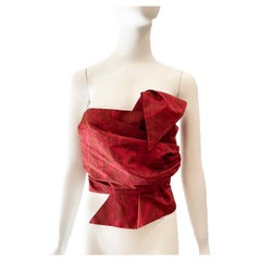 1990s Romeo Gigli Strapless Tie Top