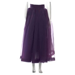 1990s ROMEO GIGLI tulle full purple skirt