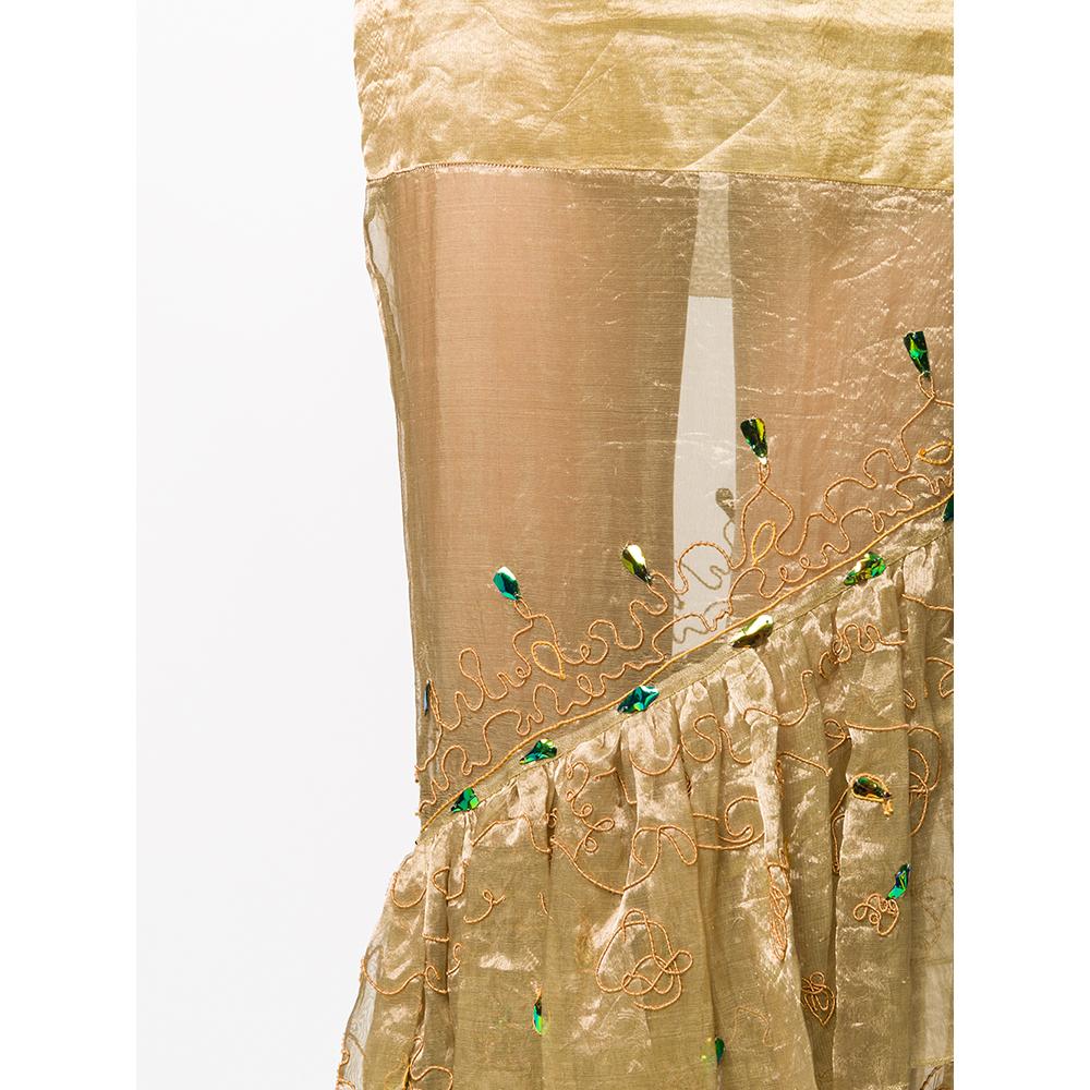 Women's 1990s Romeo Gigli Vintage gold silk Asymmetric Skirt