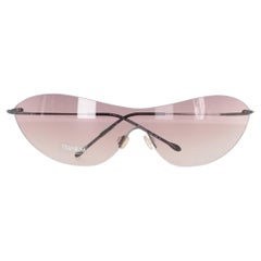 1990s Romeo Gigli Vintage Pink Shaded Mask Sunglasses