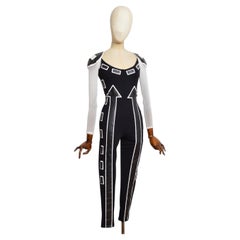 1990's Romeo Pour Juliette Full length Arrow Jumpsuit Romper all in One suit