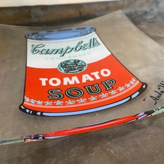 1990s Rosenthal Campbell Soup Glass Square Vide Poche Designed by Andy Warhol