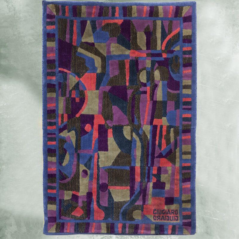 Italian 1990s Rug by Giorgetto Giugiaro for Paracchi, Pure Wool, Made in Italy For Sale
