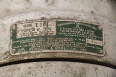 1990s Russell & Stoll Co Sconce Light Industrial or Nautical, Protective Cage