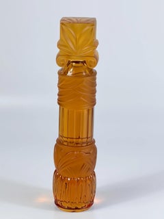 1990s, Saint-Louis Amber Crystal Totem Sculpture - 9.4 in